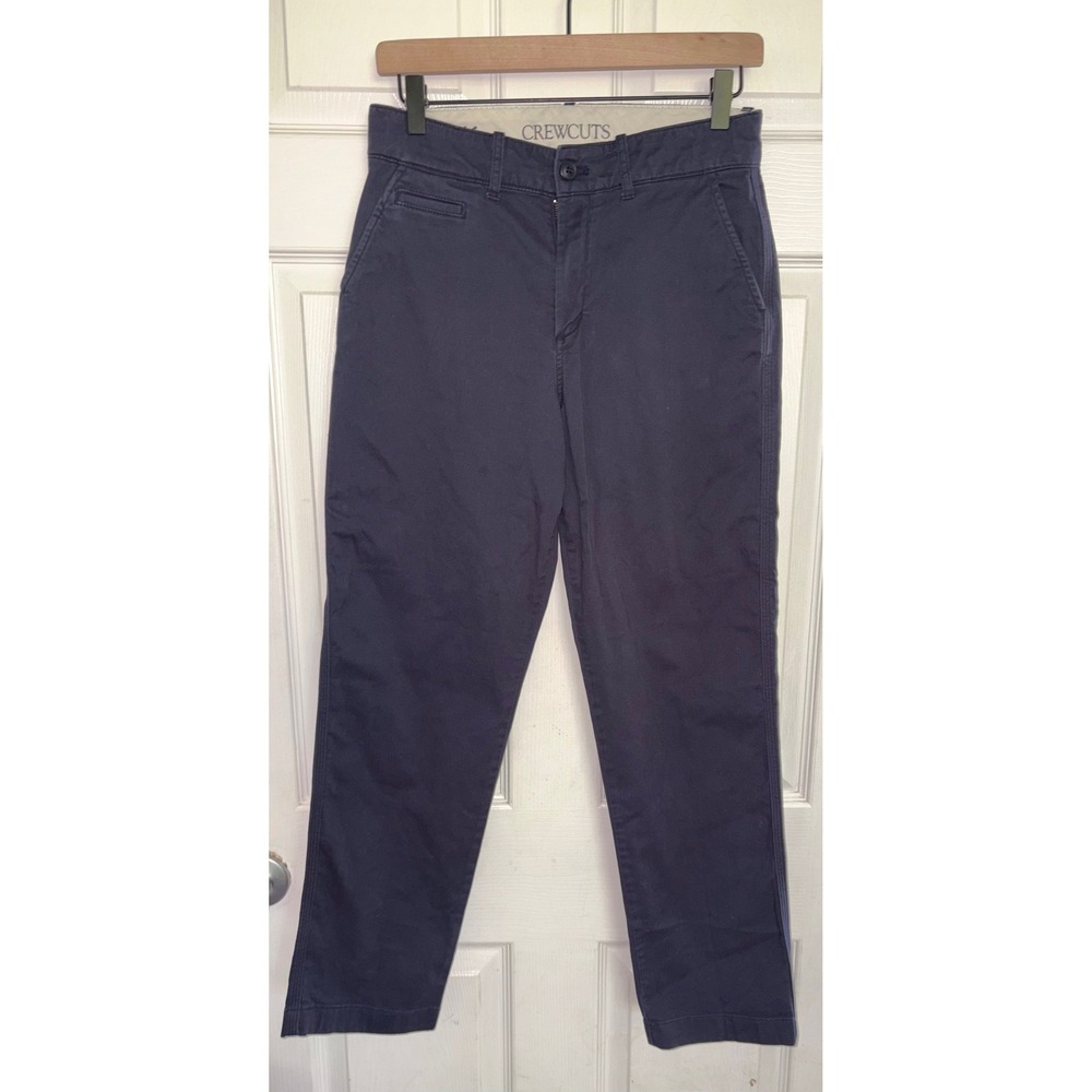 Crewcuts Chino Pants Size 16 Boys Navy Blue Classic Cotton Twill Trousers